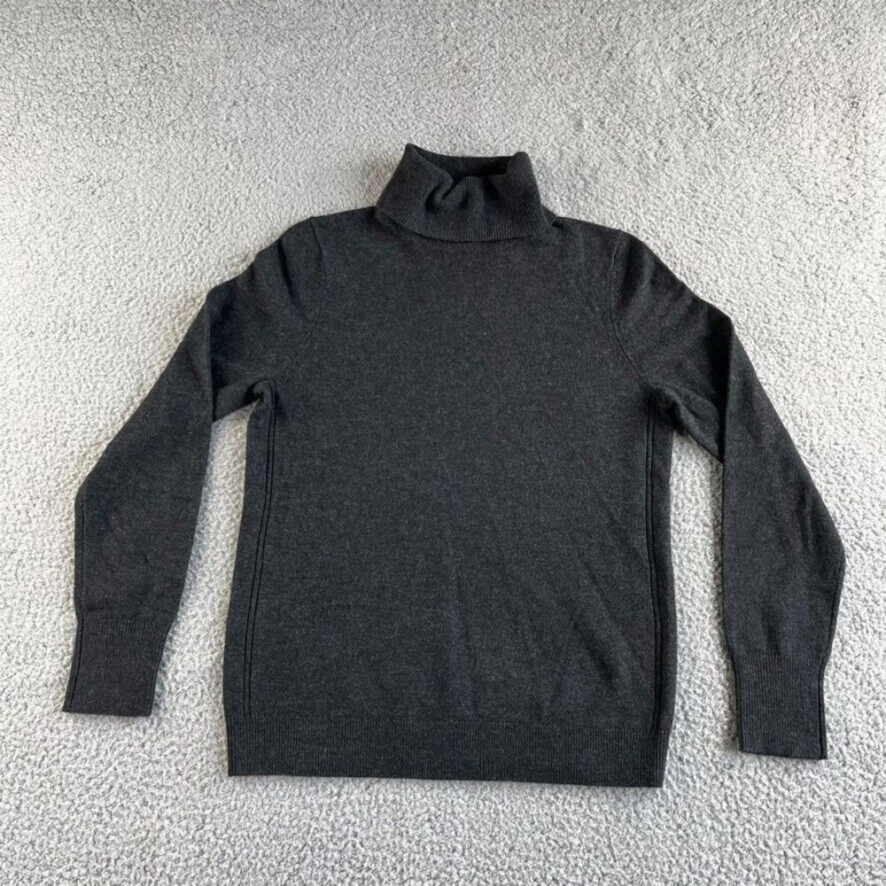 NEW Banana Republic Sweater Womens Small Gray Merino Wool Cashmere Turtleneck